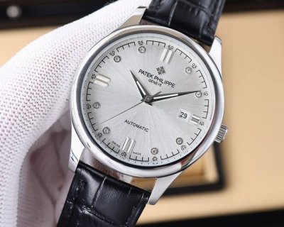金+50匠新之作2025推出最新款式百达翡丽patek philippe高版本高级自动腕表 表盘 针 采用夜光设计 男士腕表简单不失大气 40Mm表径 316精