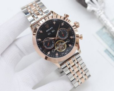 尊享价： 品牌：劳力士-Rolex 类型：男士腕表 壳套：顶级版316精钢l 表带：进口小牛皮表带 机芯：全自动进口机械机芯 镜面：矿物质防刮镜面玻璃 尺寸：直