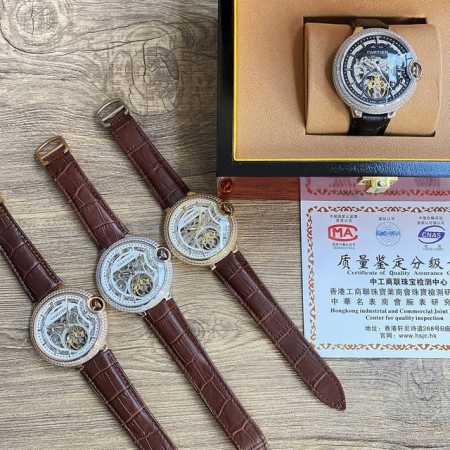 同价 。卡地亚 Cartier 精品男士腕表，劲爆镂空设计，技艺精湛，独具匠心，尊贵大气，绅士风范。采用全自动机械机芯，顶级316精钢表壳表带，矿物质超强镜面， - 点击图像关闭