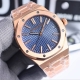 白 玫 新版爱彼41Mm48色可选 50周年纪念款15510系列最高版 市场上唯一和原版配件通用互换版本，表盘“大网格纹”装饰图案“搭配白金立体夜光时标 和新版