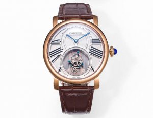 V2版 卡地亚 Cartier Ap10 1.陀飞轮颜色电镀白色，对版原装 2.客套比一代薄约1Mm 卡地亚双重神秘悬浮陀飞轮 卡地亚制表大师采用一枚经防眩处理