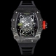 Richard Mille 理查米尔 Rm 2 碳纤维系列 我们每一只壳全部是手工制作纹路 每一只壳纹路全部不同 特点 1:此复刻版表壳和底盖釆用高密度进口nt
