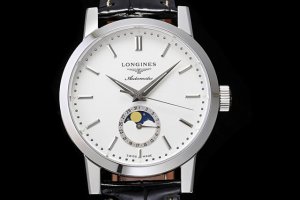 白 金 正版开模-Tws台湾厂最新力作浪琴longines经典复古系列1832型号机械男表：L4.826.4.92.2月相腕表登场！简约优雅尽显从容气度！ 1.