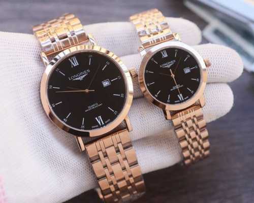 玫+20 钢带20 最新款超薄浪琴-Longines 机芯：采用原装进口石英机芯 走时精准 镜面：蓝宝石防刮镜面 材质：精钢表带 直径：男39Mm女28Mm厚度