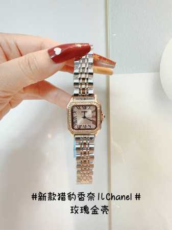 钢带 香奈儿chanel 猎豹手表 新款 钻石罗马刻度面 华丽而不羁 是panth re De 猎豹所传达的美学风格 它线条流畅 魅惑动人 柔软服帖于腕间 宛若 - 点击图像关闭
