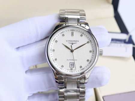更好品质私聊 浪琴-Longines 名匠系列 再次升级版本 多次反复修缮至完美 极致严格的质量保证。确保采用原版式抛光和拉丝工艺，高硬度水晶镜面，更加透彻明亮 - 点击图像关闭