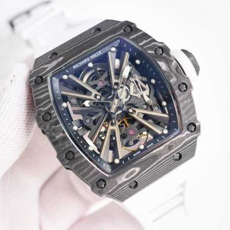 升级v3 最高版本 理查德 米尔 Rm12-01 Rm8 一体陀飞轮腕表，材质均为碳纤维与石英纤维材质表壳，分别三种颜色款式：纯黑碳纤维、碳纤维+红色石英纤维、 - 点击图像关闭