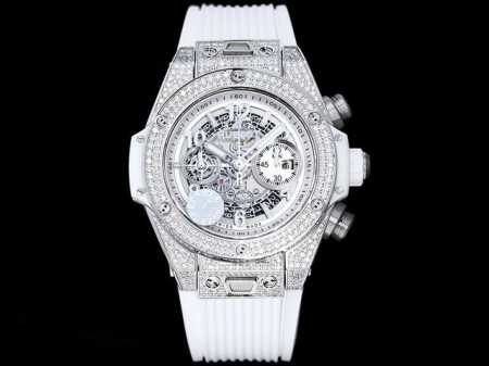 Zf最新款新面出货 宇舶 恒宝 Hublot 英勇无畏，拳拳出击，简称“Hub”“恒宝”，Bigbang大爆炸元素材料计时码表V2版表壳采用进口316精钢材料 - 点击图像关闭
