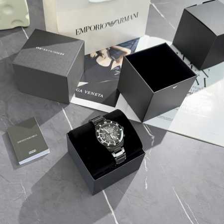 现货 Emporio Armani 阿玛尼本年度最火的一款，型号ar70010精品陶瓷表带、表壳表盘直径43Mm 316精钢表带，深邃神秘表盘，秒表盘，矿物质玻 - 点击图像关闭