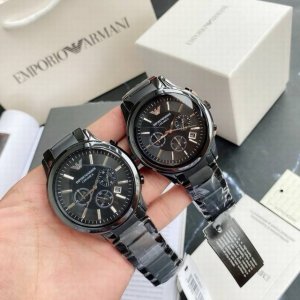 现货 Emporio Armani 阿玛尼手表男表Ar1451 47Mm 13Mm Ar1452 43Mm.13Mm 炫酷时尚 魅力有型 匠心独具 酷黑钢陶瓷表