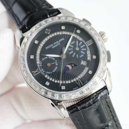 Sj出品 白壳 金壳 Pp最新款式 百达翡丽 Patek Philippe R68搭配进口9100多功能机芯 零返修 功能 24小时,星期 星辰 月份 进口31 - 点击图像关闭