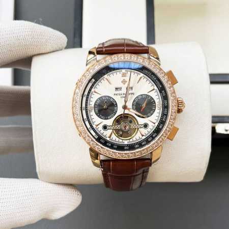 百达翡丽-patek philippe精品男士腕表 尊贵大气 绅士风范 高端矿物质防刮镜面玻璃 耐磨316L精钢表壳 耐磨进口小牛皮表带 全自动进口机械机芯尺寸 - 点击图像关闭