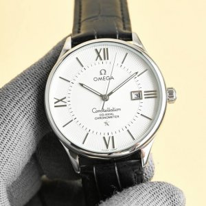 白 金 最新款主推 ，Omega -欧米茄-碟飞系列市场竞争主力款 一直被模仿 从未被超越 见证时间！把握未来，你可以有 采用316L钢表壳，全新原装进口821