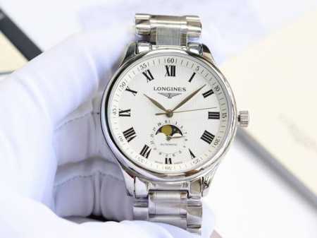 调价 原装陀+30浪琴-Longines 名匠系列 月相 实现功能正品同样。 316L精钢壳套完美无瑕，打磨工艺高超，延续一丝不苟的卓越品质，树立复刻业界新标杠 - 点击图像关闭