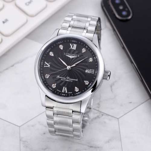精钢表带十蝴蝶扣 白： ，间金、全黑同价： ，浪琴-Longines名匠系列，经典之作 品质之选，全自动机械机芯，Ips真空电镀，矿物质水晶镜面 ，精密防水，直