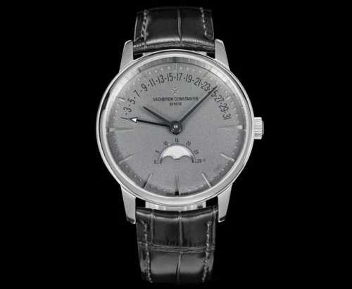 白壳 玫瑰金 全新升级版Vacheron Constantin 经典之美品鉴江诗丹顿传承逆跳日历款腕表 型号4010U 000R-B329。盘面设计独树一帜，功