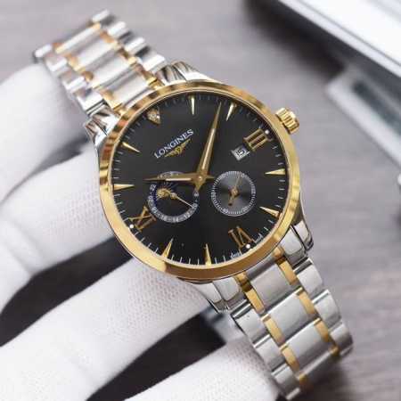 白皮 金 钢带加20 实物拍摄 品牌：浪琴-Longines 类型：男士腕表 表壳：316精钢 做工优质 表带：进口小牛皮 顶级316精钢 两种可选 机芯：高级 - 点击图像关闭
