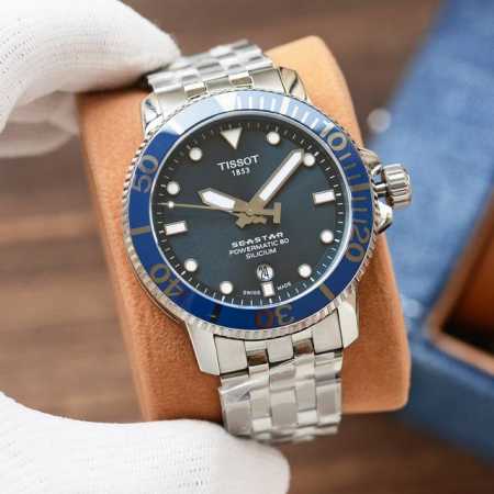 白壳 ，金+50。Tissot 天梭 海星系列 T120.407.17.041 搭配原装瑞士天文台认证c07.811机芯摆轮甲板新款t120机械男表速驰系列驰骋 - 点击图像关闭