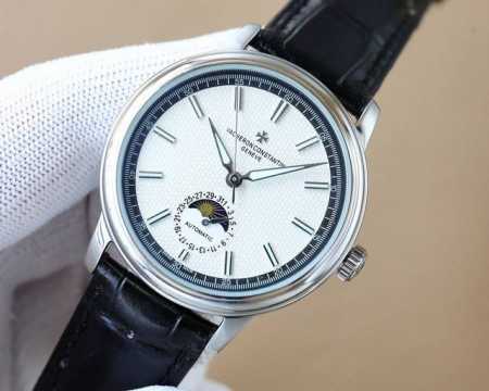 白 金 江诗丹顿 Vacheron Constantin 传袭系列男士腕表 全新复杂日月星辰多功能腕表 超强夜光 搭载原装进口2824-2自动上链机械机芯 汇集 - 点击图像关闭
