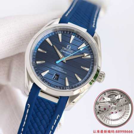 Oms 欧米茄 Omega 海马系列 150 强势来袭，采用独家专用8500黑色摆轮机芯，摆幅28800，双卜双面镀蓝蓝宝石玻璃，钢带通用原装，超强防水150米 - 点击图像关闭