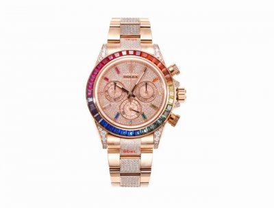 Ms Factory 飞越彩虹之巅---劳力士彩虹圈迪通拿 铂金眼 Cal.7750机械计时， “二代彩虹迪通拿”表壳、表带采用316L精钢材质打磨，每个壳套全