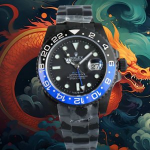 统一 龙年吉祥 Black新品上市 劳力士black官方定制版格林尼治型revenge 米尔高斯复仇系列 限量款发售 全新dlc镀黑工艺+防指纹涂层 一体双向陶