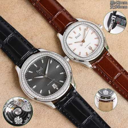白 金 钻50 钢带100 Tw伯爵超薄piaget Polo系列情侣对表，人称小鹦鹉螺！ 伯爵情侣皮带款 一款优雅的运动腕表，可商务亦可运动休闲。欢迎对比细节 - 点击图像关闭