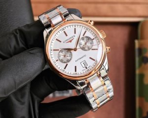 白壳 玫壳640 V7版本 推荐台湾厂做工 浪琴-Longines 名匠系列制表大师机械手表，新款蓝色经典，多功能4813机芯，经典多功能款式，经典指针，蓝宝石