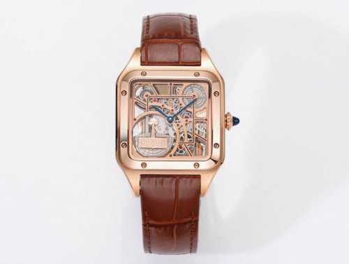 Sj出品 卡地亚 Cartier 山度士镂空系列 Jr8 卡地亚超神之作 专柜设计师联手 参数与正品同步 表径:43.5X31.4Mm机芯瑞士1042改制原装款