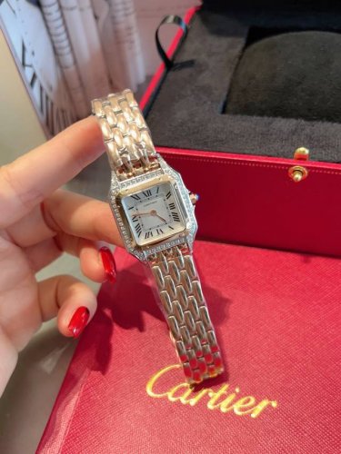 白钻 金钻440 双排钻+50卡地亚-Cartier全新升级版卡地亚猎豹panthèRe De Cartier 卡地亚猎豹系列以精致灵动的造型 摩登现代的风格