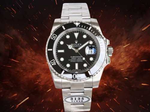 顶级复刻 最新升级 Clean厂 C厂配送吸光笔。 劳力士 Rolex B33 水鬼系列 40Mm 60 Submariner水鬼 1:搭载一比一超级3135