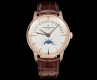 白壳 玫瑰金 全新升级版Vacheron Constantin 经典之美品鉴江诗丹顿传承逆跳日历款腕表 型号4010U 000R-B329。盘面设计独树一帜，功