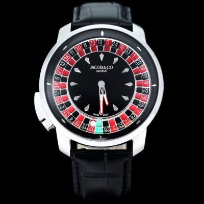 杰克宝 赌盘腕表 Casino Tourbillon不仅仅是一款惊叹的艺术品还是一个真正的轮盘游戏，一个完全随机的机会游戏。 推杆推动轮盘头，配有37个口袋，1