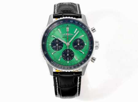 Bls出品：百年灵全新航空计时腕表 Navitimer 问世70周年，百年灵以大胆色彩焕新演绎经典腕表。尺寸43Mm，迭代款无疑是地道的航空计时腕表，带有环形飞 - 点击图像关闭