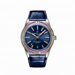 午夜蓝 全新百年灵机械计时腕表-南海胶囊系列 Chronometer Automatic 36 具有醒目的色彩和夜光.让人联想起夏日 海洋生物和葱郁草木所营造的