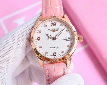 白壳 金壳 最新推出2024最新版本 浪琴 Longines 名匠系列机械女表！让所有男神更爱你！，推出为每一位女性设计的新品，适合所有女神佩戴，在不同场景都能 - 点击图像关闭