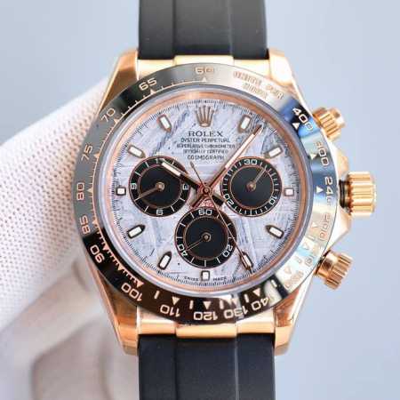 18K包金 现货供应 Rolex-劳力士迪通拿系列 Gtc中国国检检测证书，联网可查！一档调时 计时秒针 3字位9字位小针 功能原装一致！表壳原版开模，表盘尺寸 - 点击图像关闭