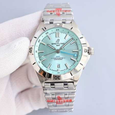 统一价 百年灵breitling，机械计时系列a32398101M1A1！ Chronomat Automatic Gmt 40 重磅来袭！ 1这款双时区腕表盘 - 点击图像关闭