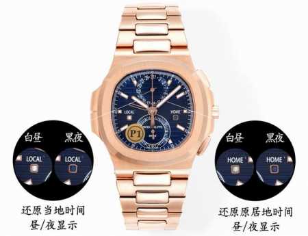 新品，对版功能5990 功能均对标原版 Local跟Home和原装一致，可调节跟时针运行昼夜功能均可以用 日历对版原装位置真功能可调节 钢带微调细节与原装一致！ - 点击图像关闭