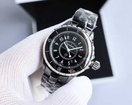 Chanel 香奈儿j12系列 表径 33Mm 进口瑞士原装专柜同型号机芯 零故障 真钻原装机芯 高科技精密陶瓷搭配精钢旋入式表冠 蓝宝石玻璃镜面 表盘天然贝母 - 点击图像关闭