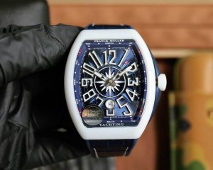 Abf 最高品质 白陶瓷 新款到货 Franck Muller 法兰克穆勒 Vanguard Yachting V 遊艇系列 44X54 Mm 1.表壳100%