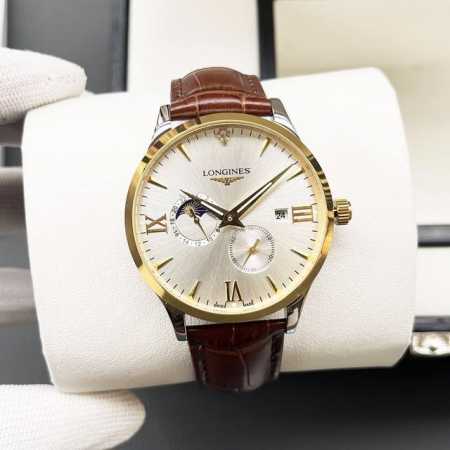 白壳 金壳 钢带+20 浪琴-Longines火爆新品 搭载全自动机械机芯 316精钢表壳 简约三针半月相设计 简约时尚 优雅尊贵 矿物质强化玻璃镜面 真牛皮表 - 点击图像关闭