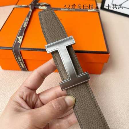 特 爱马仕 双面进口小牛皮，搭配精品扣，宽度3.2Cm，时尚大方，百搭单品。 - 点击图像关闭