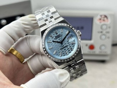 Es-陆使40Mm 白1550-金 钻+100 Es Factory Rolex Land-Dweller陆使型V2升级版 尺寸：36Mm9.7Mm 表壳：对版