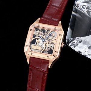 cartier 卡地亚 山度士镂空系列 卡地亚超神之作，专柜设计师联手 参数与正品同步 表径:43.5X31.4Mm机芯瑞士1042改制原装款9629机 重金聘