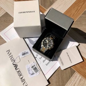 新款到！原厂阿玛尼男士腕表，Ar11361，水鬼系列，现代感与经典品味于腕间大气表露，款式时尚又复古，三盘六针，功能强悍，彰显酷雅商务型男，一如既往的精美鹰标设