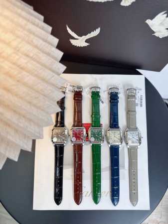 白壳 玫瑰金 钻+30 卡地亚山度士系列腕表santos-Dumont 316L精钢表壳，尖晶石圆珠把头，阳光射线纹饰磨砂效果，经典罗马数字时标，剑形蓝钢指针， - 点击图像关闭