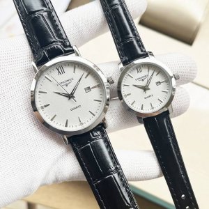 白 金 钢带+20。 浪琴-Longines 情侣对表 原装进口石英机芯 矿物质玻璃镜面 316L精钢表壳 直径男40Mm女30Mm 厚8Mm如果今天的阳光停止