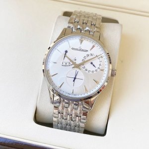 白壳 ，玫瑰金 ，钢带+30。 简约设计 经典热卖 积家-Jaeger Lecoultre 男士腕表 全自动机械机芯 矿物强化玻璃 316L精钢表壳 精钢表带