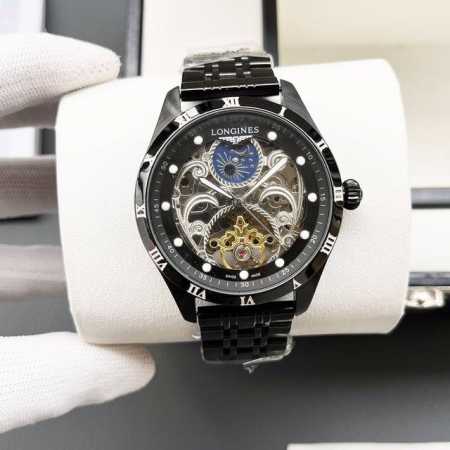 统一价格: 浪琴-Longines火爆新品 搭载全自动机械机芯 316精钢表壳 简约镂空设计 简约时尚 优雅尊贵 矿物质强化玻璃镜面 真牛皮表带 商务休闲 精致 - 点击图像关闭